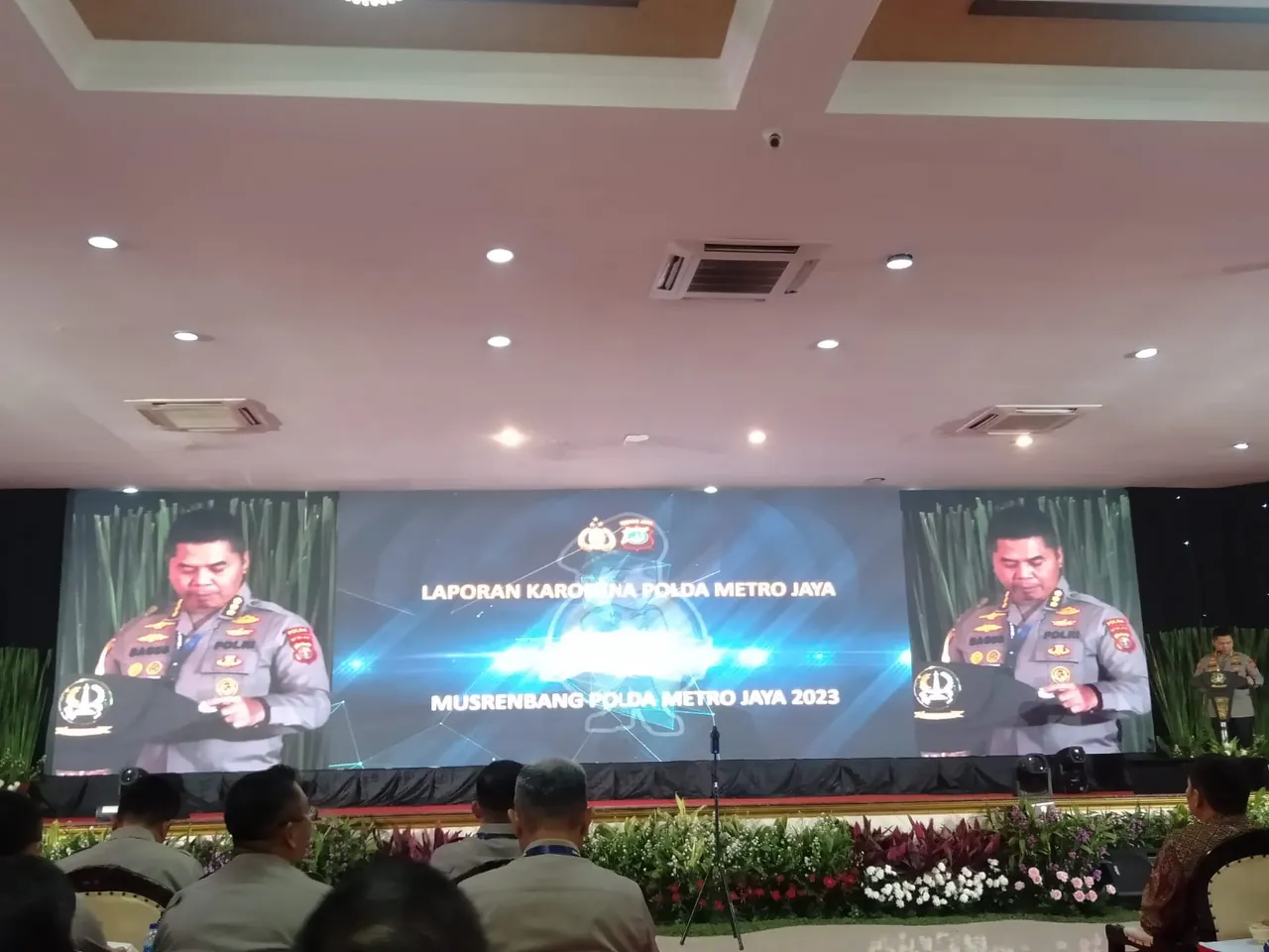 LED screen untuk acara Musrenbang Polda Metro Jaya 2023 - Nusa Rental